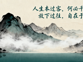 【自律哥觉察报告】第1624篇:人生本过客,何必千千结,放下过往,自在于心