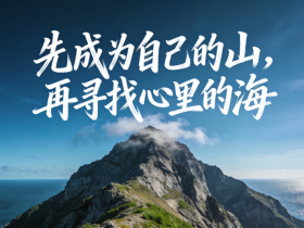 【自律哥觉察报告】第1666篇:先成为自己的山,再寻找心里的海