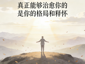 【自律哥觉察报告】第1694篇:真正能够治愈你的是你的格局和释怀