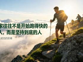 【自律哥觉察报告】第1799篇:赢家往往不是开始跑得快的人,而是坚持到底的人