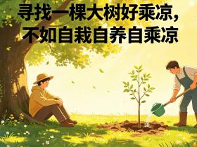 【自律哥觉察报告】第1815篇:寻找一棵大树好乘凉,不如自栽自养自乘凉