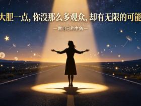 【自律哥觉察报告】第1820篇:大胆一点,你没那么多观众,却有无限的可能