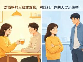 【自律哥觉察报告】第1847篇:对值得的人释放善意,对想利用你的人展示锋芒