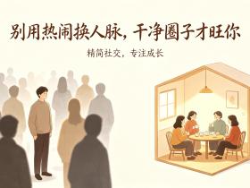 【自律哥觉察报告】第1919篇:别用热闹换人脉,干净圈子才旺你