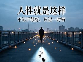 【自律哥觉察报告】第1959篇:人性就是这样,不记千般好,只记一时错